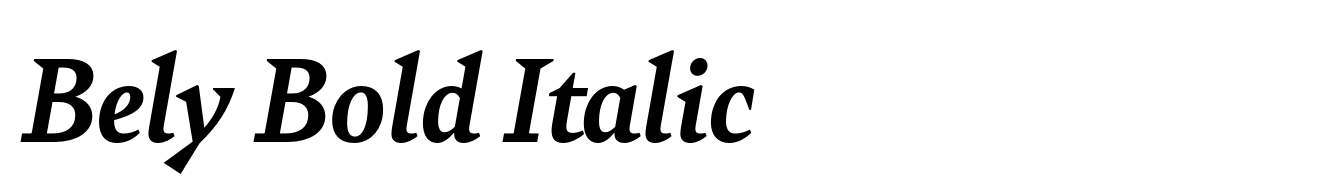 Bely Bold Italic